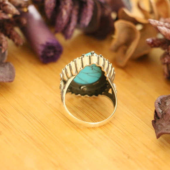Natural Turquoise Sterling Silver Hurrem Sultan - Picture 7 of 8
